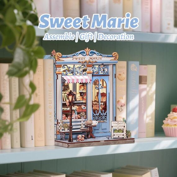 Model do sklejania Miniature House - Anna's Blue Blossom (255 elementów + LED)- Zdjęcie 3