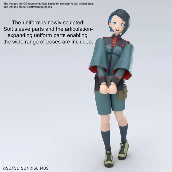 Figurka do złożenia Mobile Suit Gundam Figure-rise Standard - Nika Nanaura- Zdjęcie 4
