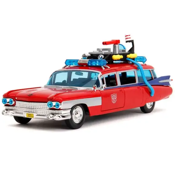 Model samochodu Pogromcy duchów x Transformers 1/24 - Ecto-1 x Optimus Prime