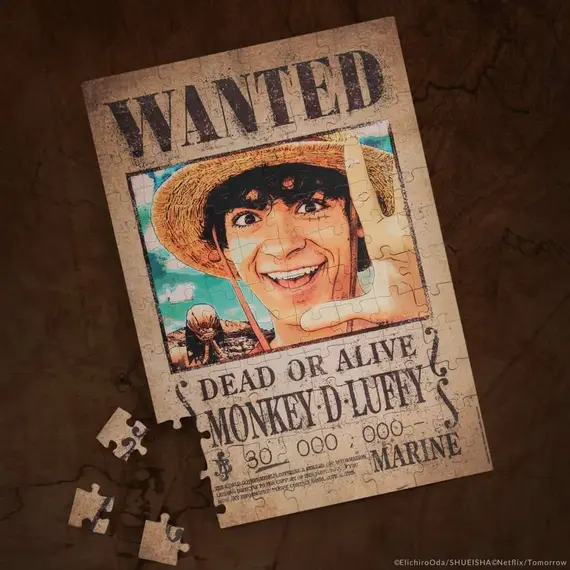 Puzzle magnetyczne One Piece (Netflix) - Wanted Luffy (96 elementów)- Zdjęcie 3