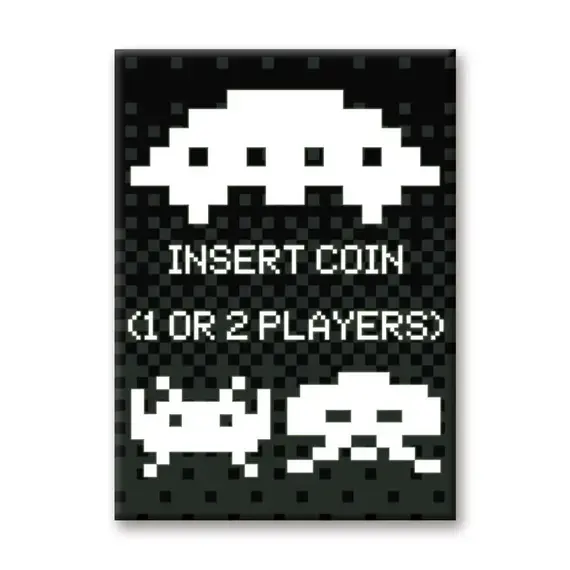 Magnes Space Invaders Insert Coin