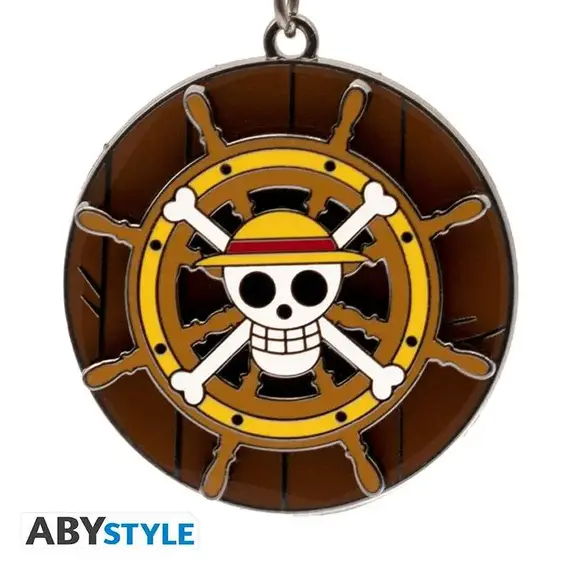 Brelok z metalu One Piece - Thousand Sunny's Helm- Zdjęcie 2