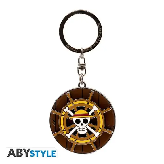Brelok z metalu One Piece - Thousand Sunny's Helm- Zdjęcie 3