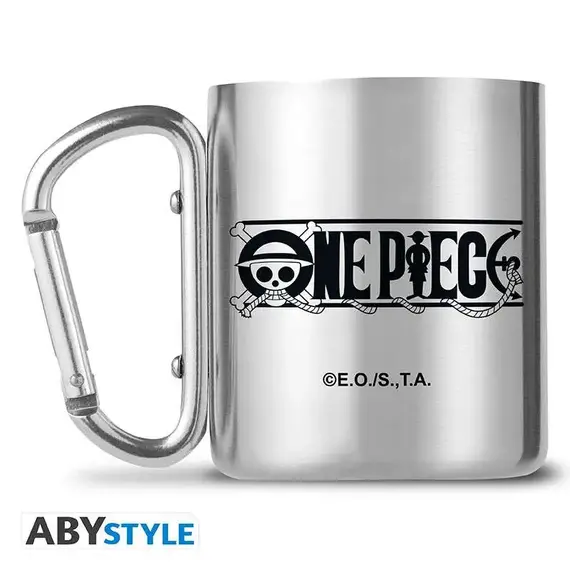 Kubek metalowy z karabińczykiem One Piece - Portgas D. Ace Skull- Zdjęcie 2