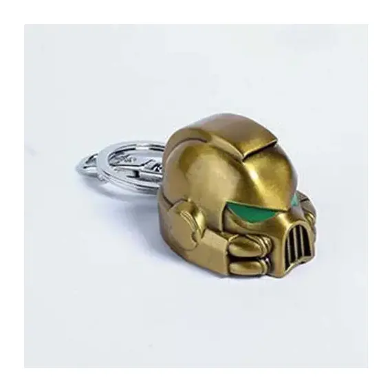 Brelok metalowy Warhammer 40k - Space Marine MKVII Gold Helmet