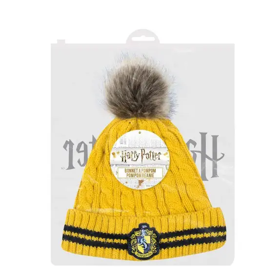 Czapka zimowa z pomponem Harry Potter - Hufflepuff- Zdjęcie 2