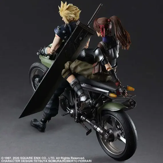 Zestaw 2 figurek z pojazdem Final Fantasy VII Remake Play Arts Kai - Cloud, Jessie & Motor- Zdjęcie 5