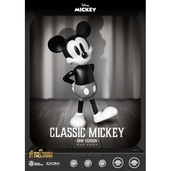Figurka Disney Dynamic 8ction Heroes 1/9 - Classic Mickey (B&W Ver.)- Zdjęcie 2
