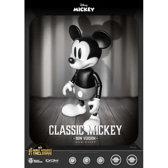 Figurka Disney Dynamic 8ction Heroes 1/9 - Classic Mickey (B&W Ver.)- Zdjęcie 3