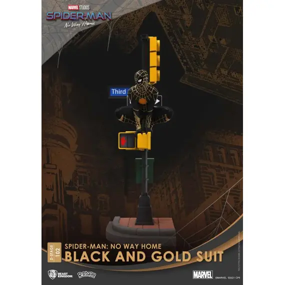 Figurka Marvel Spider-Man: No Way Home D-Stage - Spider-Man (Black and Gold Suit)- Zdjęcie 3