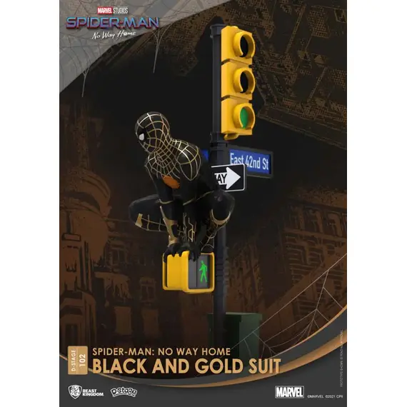 Figurka Marvel Spider-Man: No Way Home D-Stage - Spider-Man (Black and Gold Suit)- Zdjęcie 2