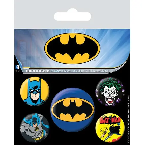 Przypinki DC Comics - Batman Classic (5 szt.)