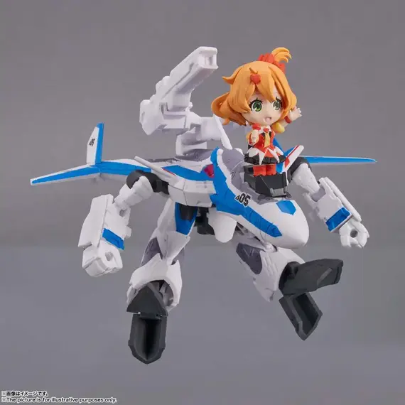 Zestaw 2 figurek Macross Delta Tiny Session - VF-31J Siegfried Hayate Immelmann Custom & Freyja Wion- Zdjęcie 3
