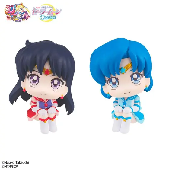Zestaw 2 figurek Sailor Moon Cosmos Look Up - Eternal Sailor Mercury i Mars (z bonusem)- Zdjęcie 4