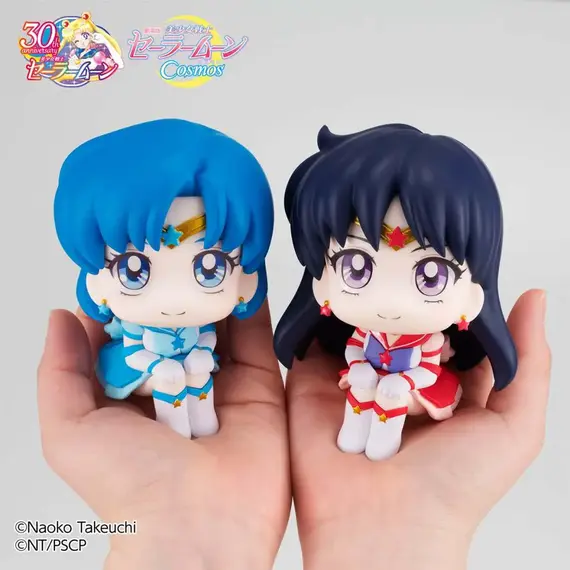 Zestaw 2 figurek Sailor Moon Cosmos Look Up - Eternal Sailor Mercury i Mars (z bonusem)- Zdjęcie 2