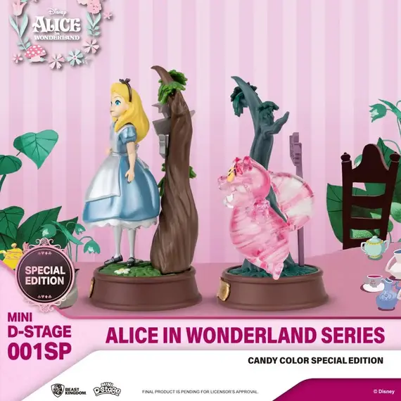 Zestaw 2 figurek Disney: Alicja w Krainie Czarów D-Stage - Alicja i Kot z Cheshire (Candy Color Special Edition)- Zdjęcie 2
