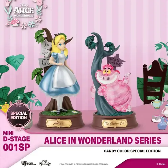 Zestaw 2 figurek Disney: Alicja w Krainie Czarów D-Stage - Alicja i Kot z Cheshire (Candy Color Special Edition)