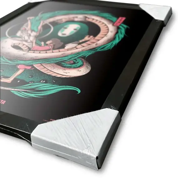 Plakat w ramie Spirited Away Ilustrata The Girl & The Dragon (30 x 40 cm)- Zdjęcie 3