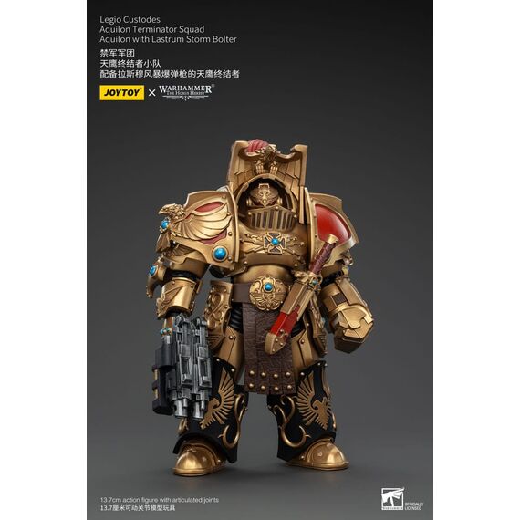 Figurka Warhammer Herezja Horusa 1/18 - Legio Custodes Aquilon Terminator Squad Aquilon with Lastrum Storm Bolter- Zdjęcie 2