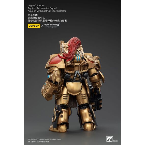 Figurka Warhammer Herezja Horusa 1/18 - Legio Custodes Aquilon Terminator Squad Aquilon with Lastrum Storm Bolter- Zdjęcie 3