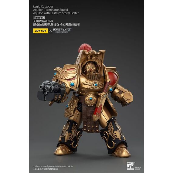 Figurka Warhammer Herezja Horusa 1/18 - Legio Custodes Aquilon Terminator Squad Aquilon with Lastrum Storm Bolter- Zdjęcie 4