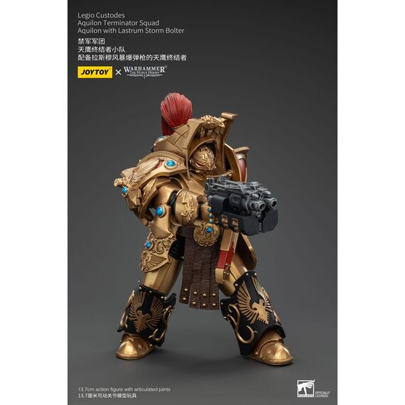 Figurka Warhammer Herezja Horusa 1/18 - Legio Custodes Aquilon Terminator Squad Aquilon with Lastrum Storm Bolter- Zdjęcie 5