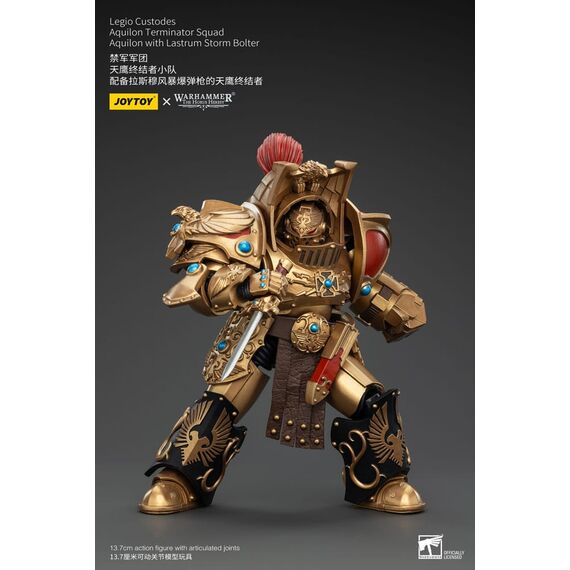 Figurka Warhammer Herezja Horusa 1/18 - Legio Custodes Aquilon Terminator Squad Aquilon with Lastrum Storm Bolter- Zdjęcie 6