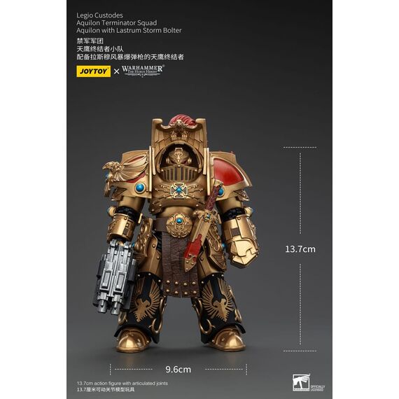 Figurka Warhammer Herezja Horusa 1/18 - Legio Custodes Aquilon Terminator Squad Aquilon with Lastrum Storm Bolter- Zdjęcie 8