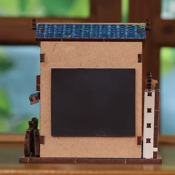 Drewniany model do składania Mini Book Nook - Ramen Shop (z magnesem)- Zdjęcie 4