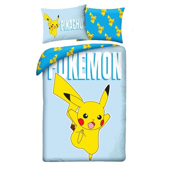 Komplet poszewek na pościel Pokemon Ver. 16 - Pikachu (140 x 200 cm)