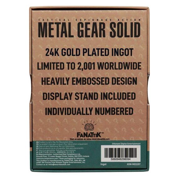 Sztabka kolekcjonerska Metal Gear Solid 2 - Snake- Zdjęcie 5