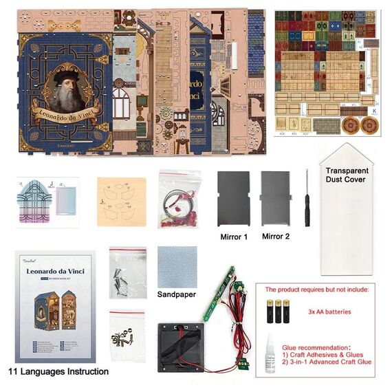 Model do składania Book Nook - Leonardo Da Vinci- Zdjęcie 6