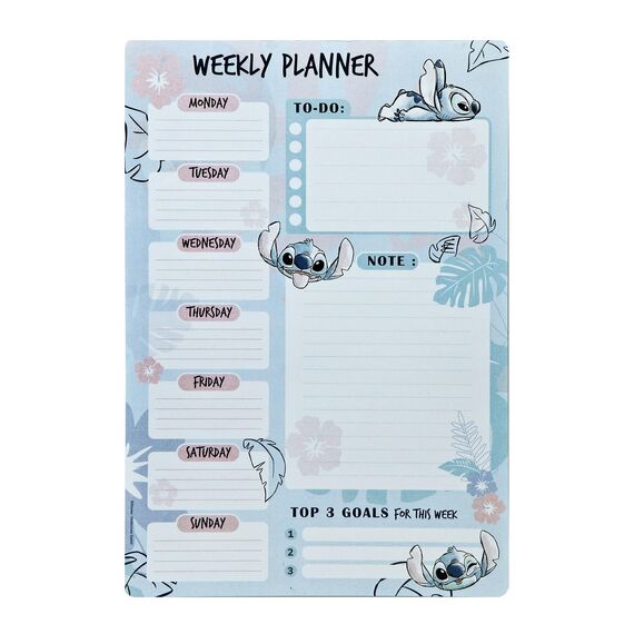 Planer tygodniowy Disney Stitch - Watercolor
