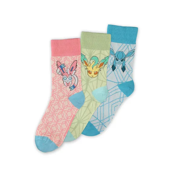 Zestaw 3 par skarpet Pokemon - Eevee Evolution II (39-42)
