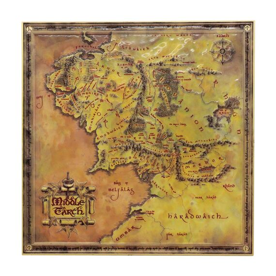 Metalowa mapa Władca Pierścieni (Limited Edition)