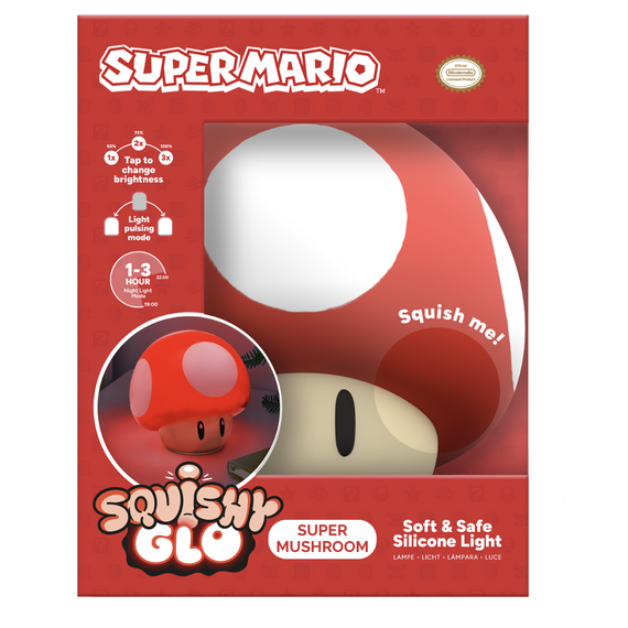 Lampka Super Mario SquishlyGlo - Mushroom- Zdjęcie 2