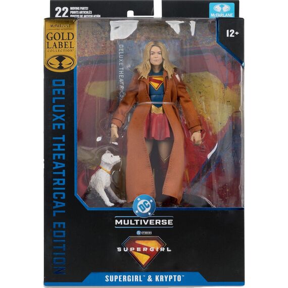 Figurka DC Comics Deluxe Theatrical Edition - Supergirl & Puppy Krypto (Gold Label)