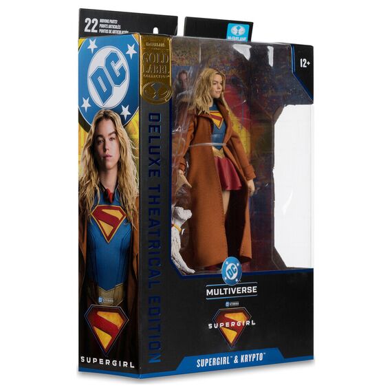 Figurka DC Comics Deluxe Theatrical Edition - Supergirl & Puppy Krypto (Gold Label)- Zdjęcie 6