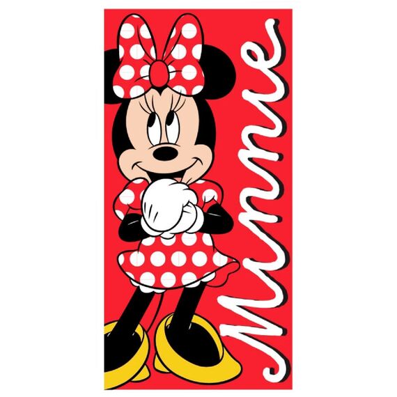 Ręcznik plażowy z mikrofibry Disney Minnie (70x140cm)