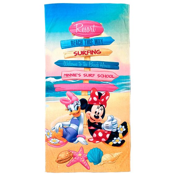 Ręcznik plażowy bawełniany Disney Minnie i Daisy (70x140cm)