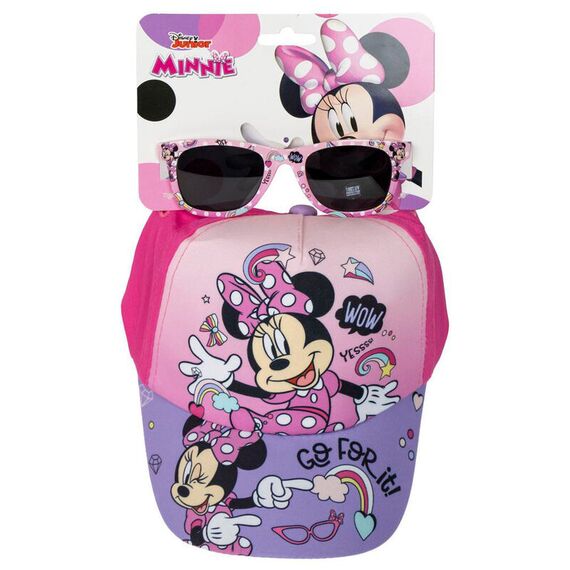 Zestaw czapka z daszkiem z okularami przeciwsłonecznymi Disney Minnie