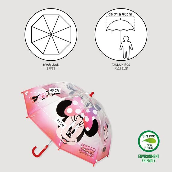 Parasol manualny Disney Minnie 71-90cm- Zdjęcie 2