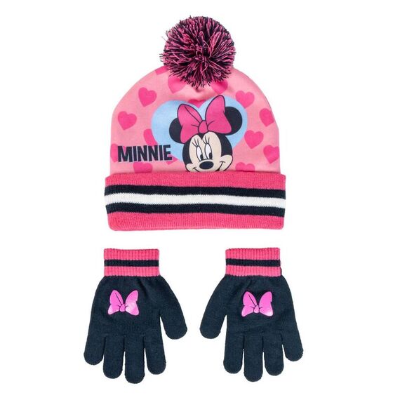 Zestaw czapka zimowa z rękawiczkami Disney Minnie