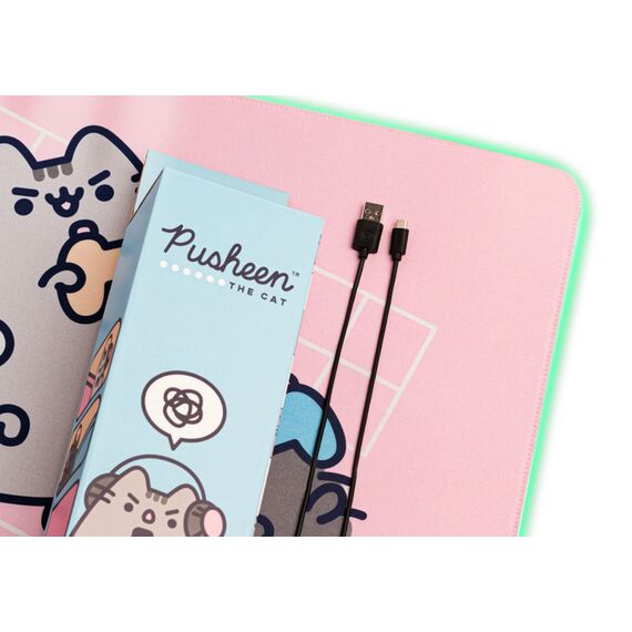 Podkładka pod mysz dla graczy XL Pusheen (podświetlana)- Zdjęcie 4