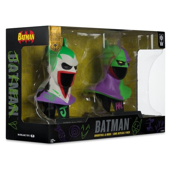 Zestaw 2 Mini Replik DC Direct (Batman: Knightfall & Hush) 1/3 - Maska Batmana (Jokerized) (Gold Label)- Zdjęcie 6