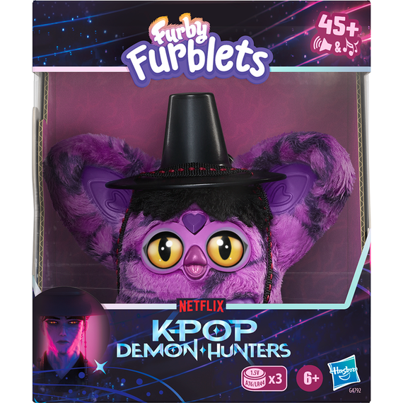 Maskotka interaktywna KPop Demon Hunters Furby Furblets Saja Boy Demon- Zdjęcie 3