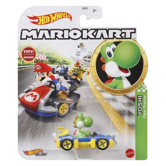 Model pojazdu Hot Wheels Mario Kart 1/64 - Yoshi (Mach 8) (GLP39)