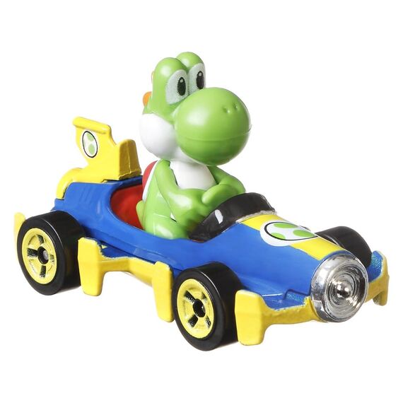 Model pojazdu Hot Wheels Mario Kart 1/64 - Yoshi (Mach 8) (GLP39)- Zdjęcie 2
