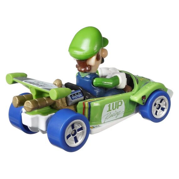Model pojazdu Hot Wheels Mario Kart 1/64 - Luigi (Circuit Special) (GRN18)- Zdjęcie 3
