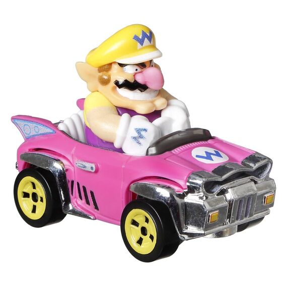 Model pojazdu Hot Wheels Mario Kart 1/64 - Wario (Bandwagon) (GRN22)- Zdjęcie 2